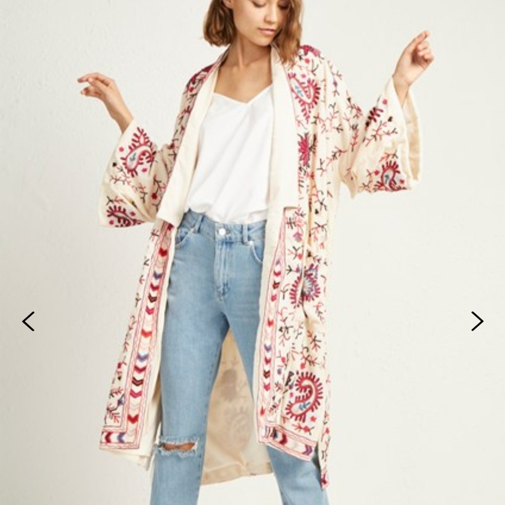 French Connection Dorothy Embroidered Kimono